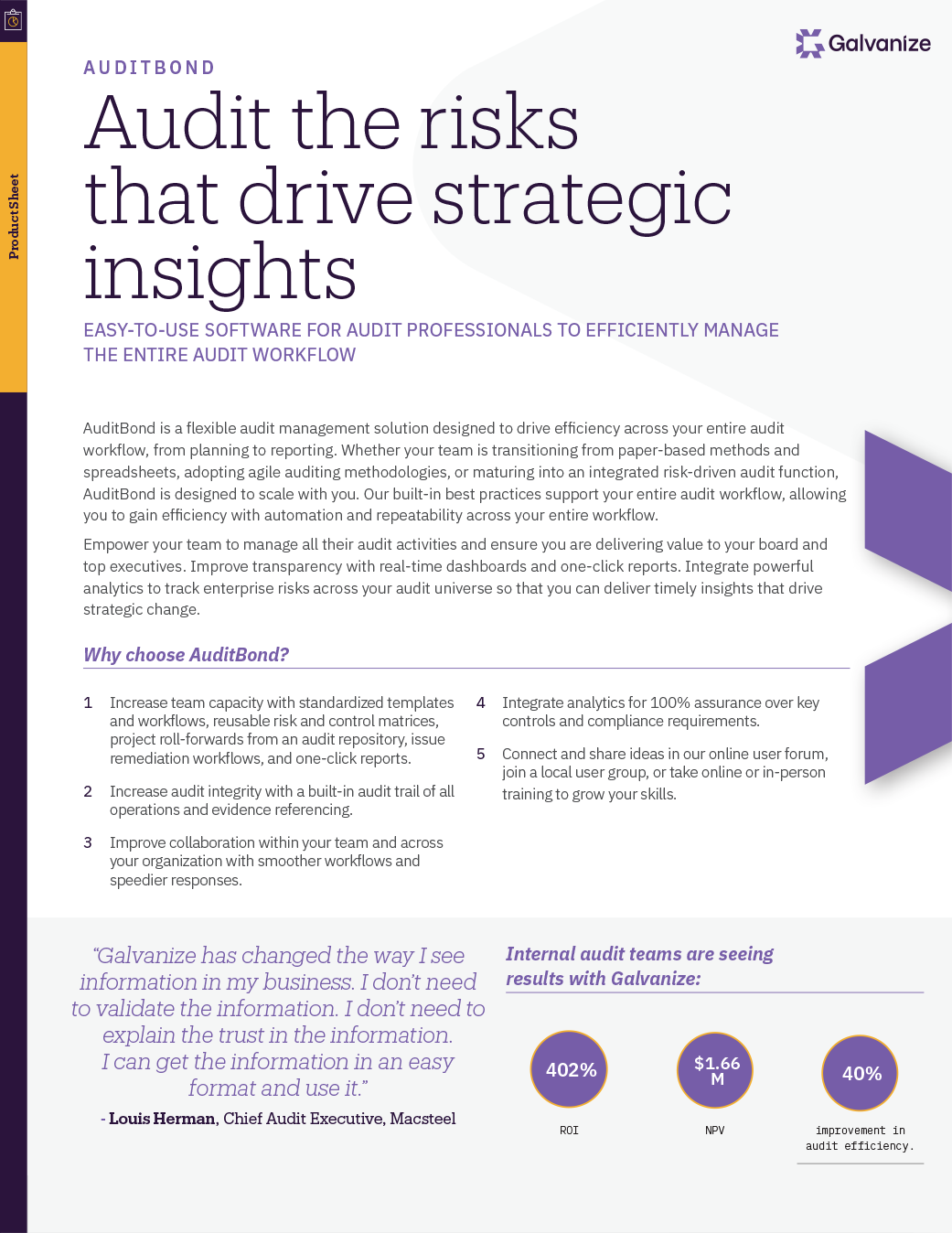 Audit the risks that drive strategic insights