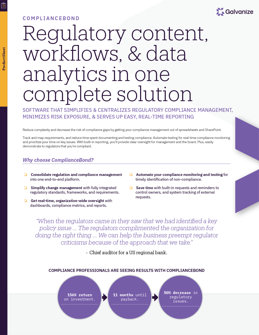 Regulatory content, workflows, & data analytics in one complete solution