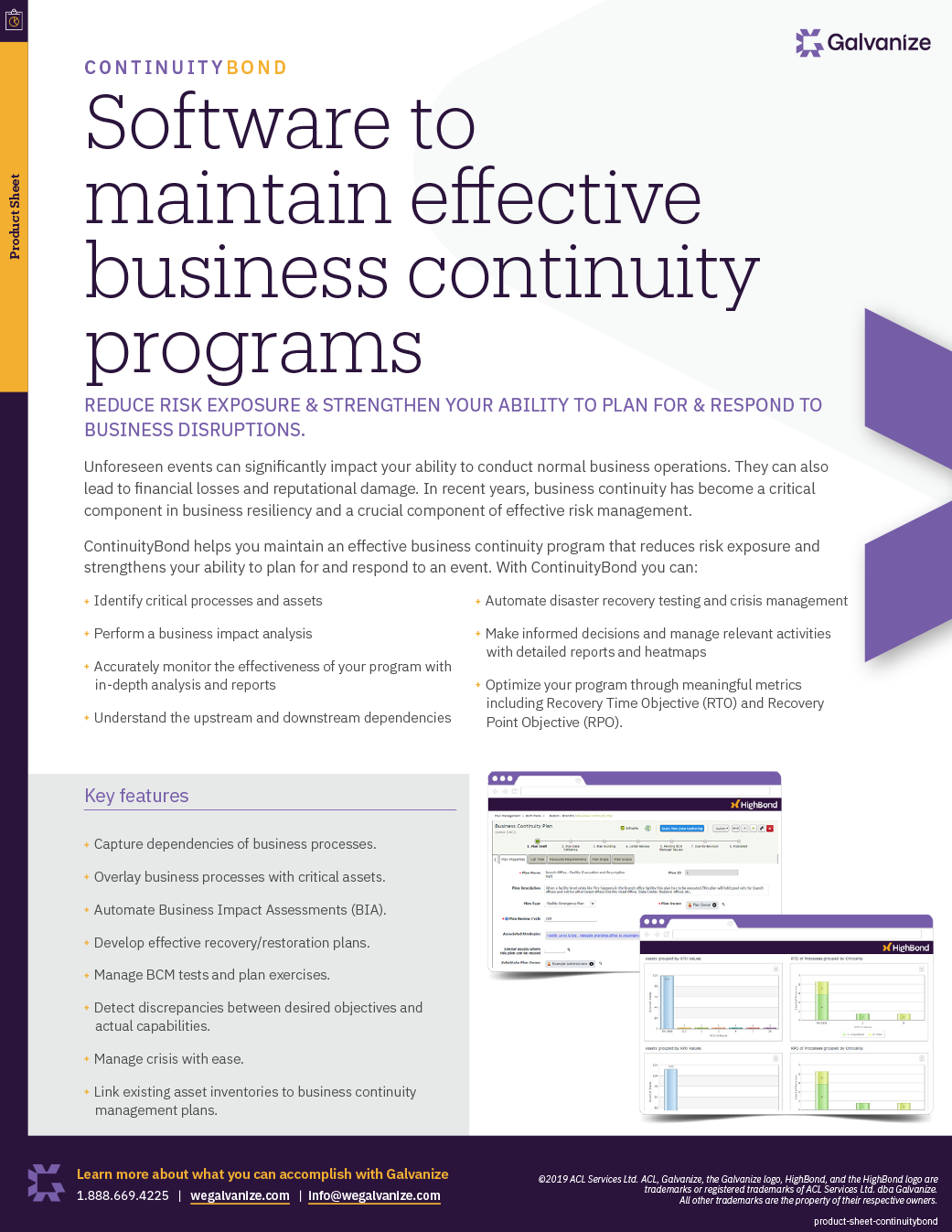 Logiciel permettant de maintenir à jour des programmes efficaces de continuité des activités