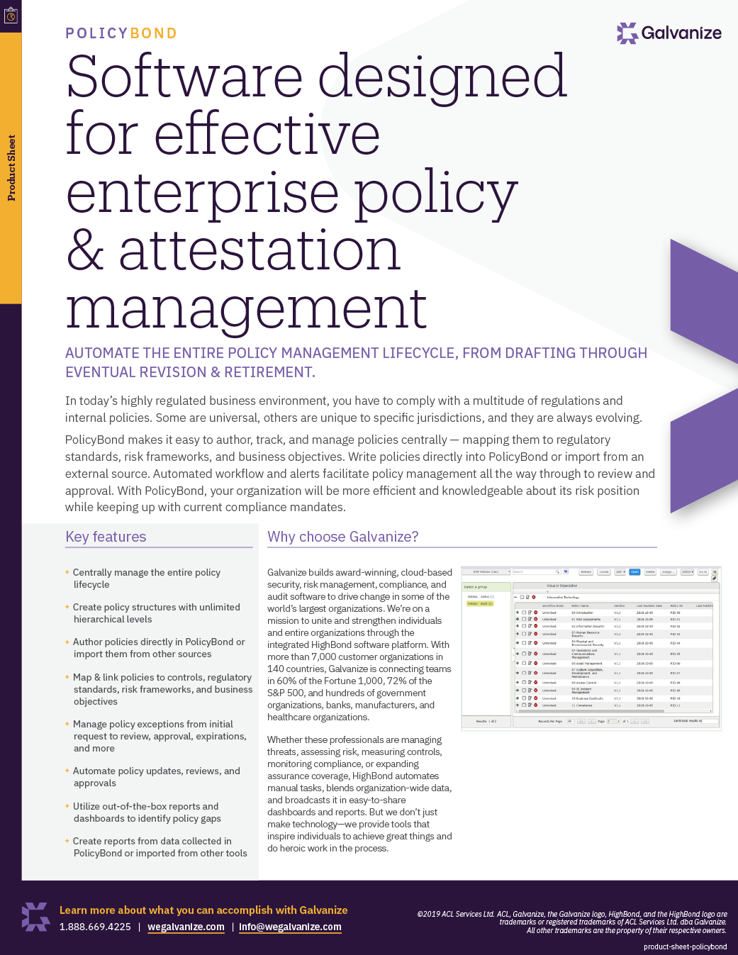 Software designed for effective enterprise policy & attestation management