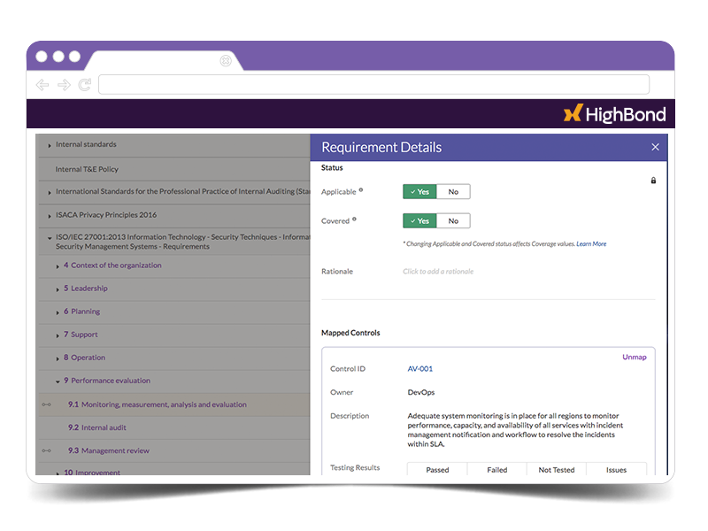 ComplianceBond : cartes de conformité